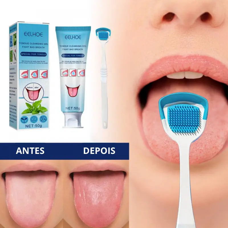 Kit Gel Bucal ZenFresh - Transforme seu Sorriso e Saúde Bucal (Grátis Raspador de Língua)