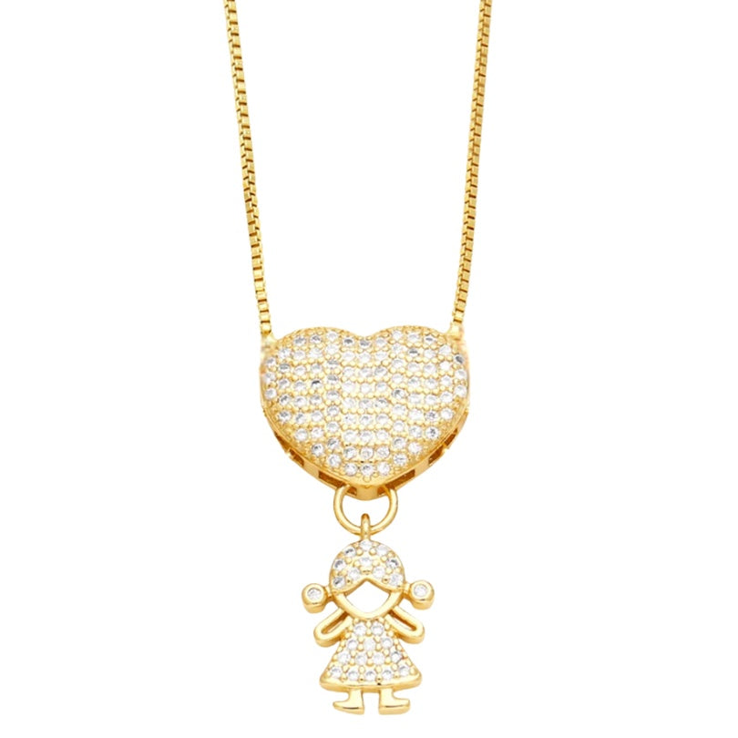 Colar Amor de Mãe em banho de ouro 18k