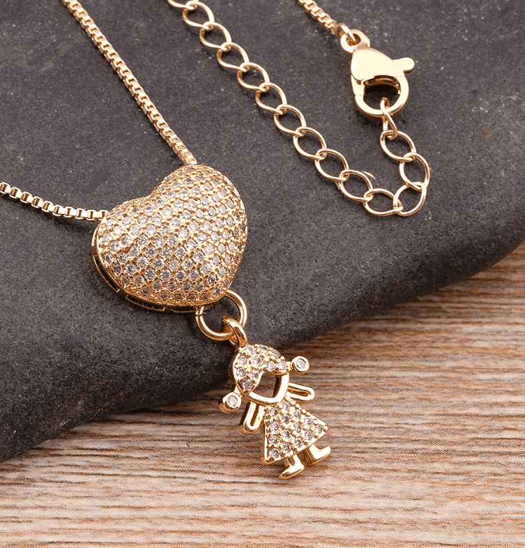 Colar Amor de Mãe em banho de ouro 18k