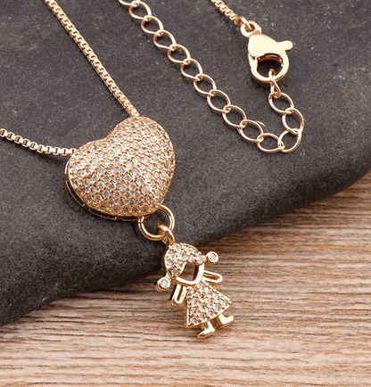 Colar Amor de Mãe em banho de ouro 18k