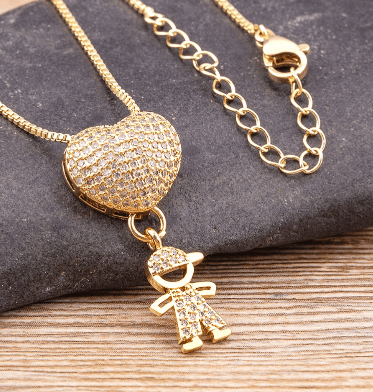 Colar Amor de Mãe em banho de ouro 18k