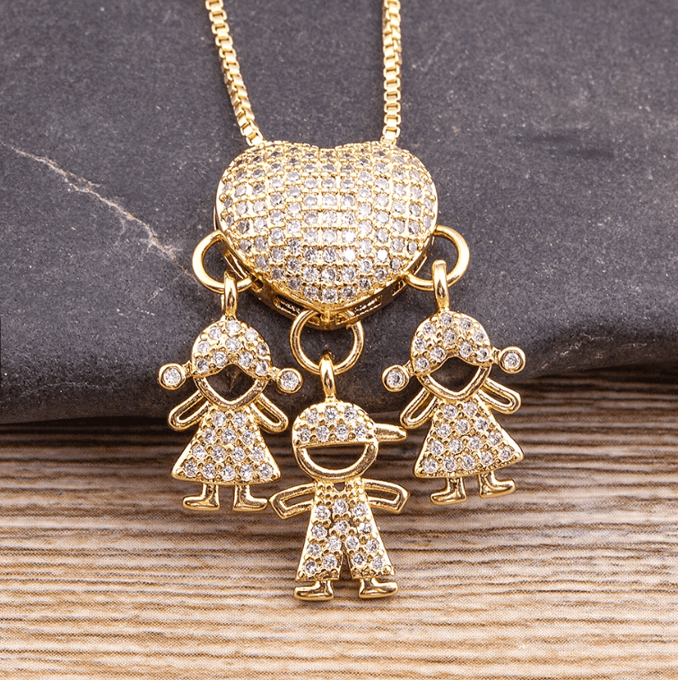 Colar Amor de Mãe em banho de ouro 18k