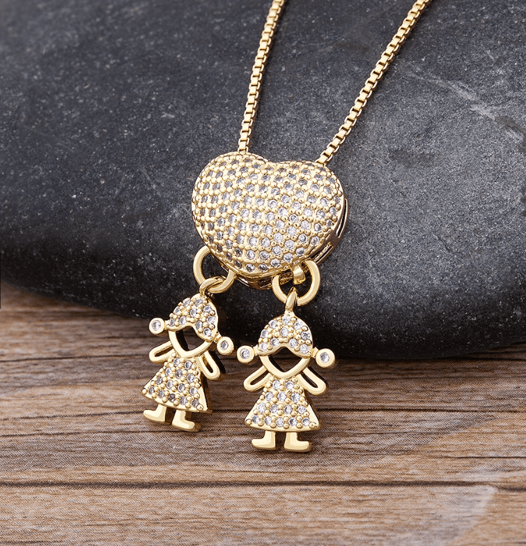 Colar Amor de Mãe em banho de ouro 18k