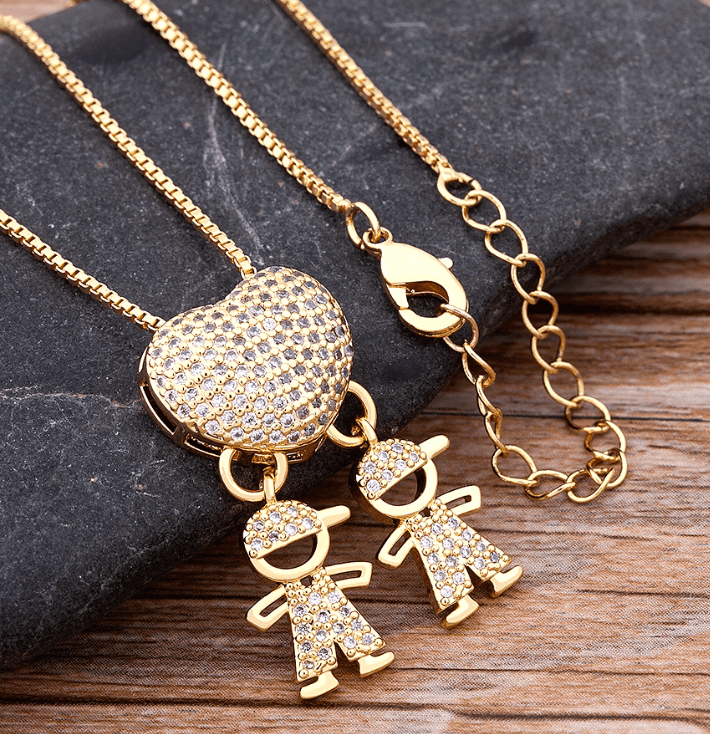 Colar Amor de Mãe em banho de ouro 18k