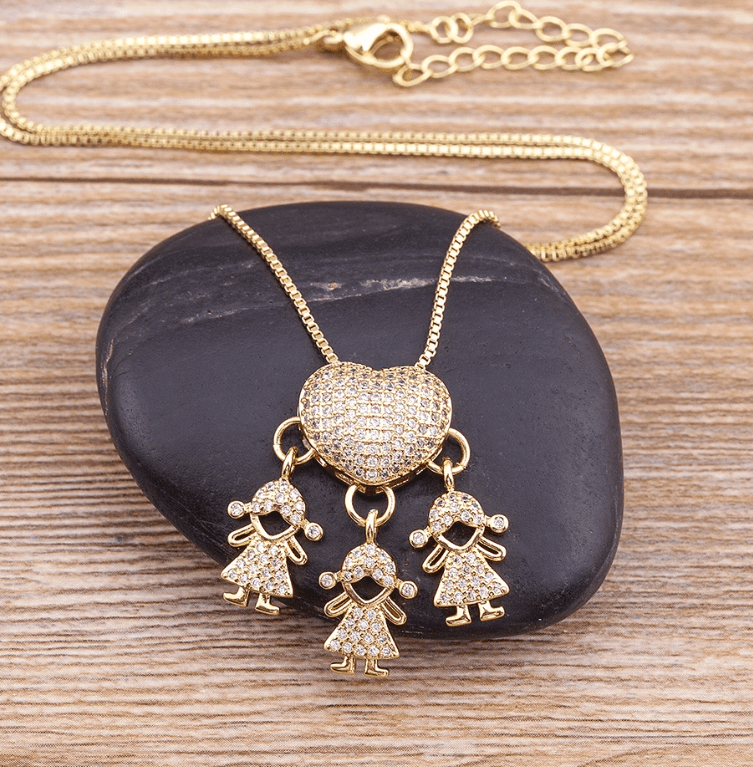 Colar Amor de Mãe em banho de ouro 18k