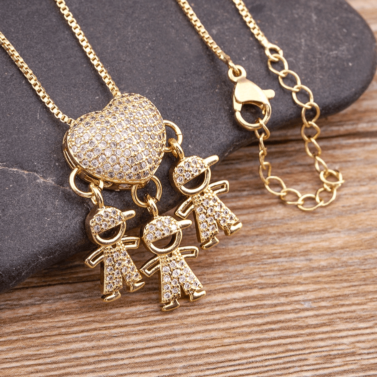Colar Amor de Mãe em banho de ouro 18k